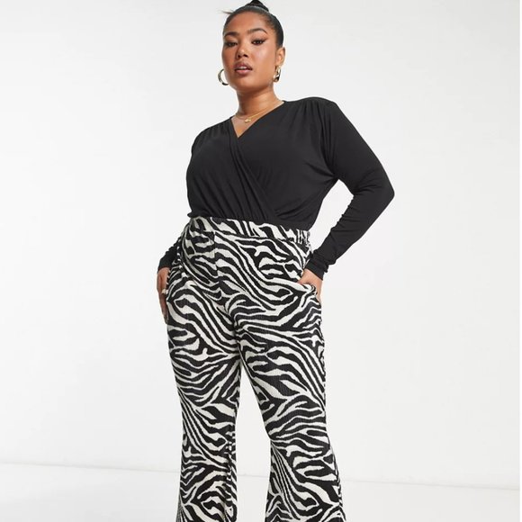 NWT ASOS Curve Wrap thong bodysuit in black size 18 - Picture 3 of 5